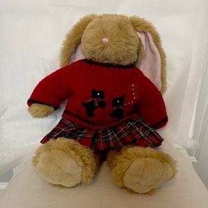 Build A Bear Clothes - Scottish Terrier Sweater and Tartan Skirt - Red and Black